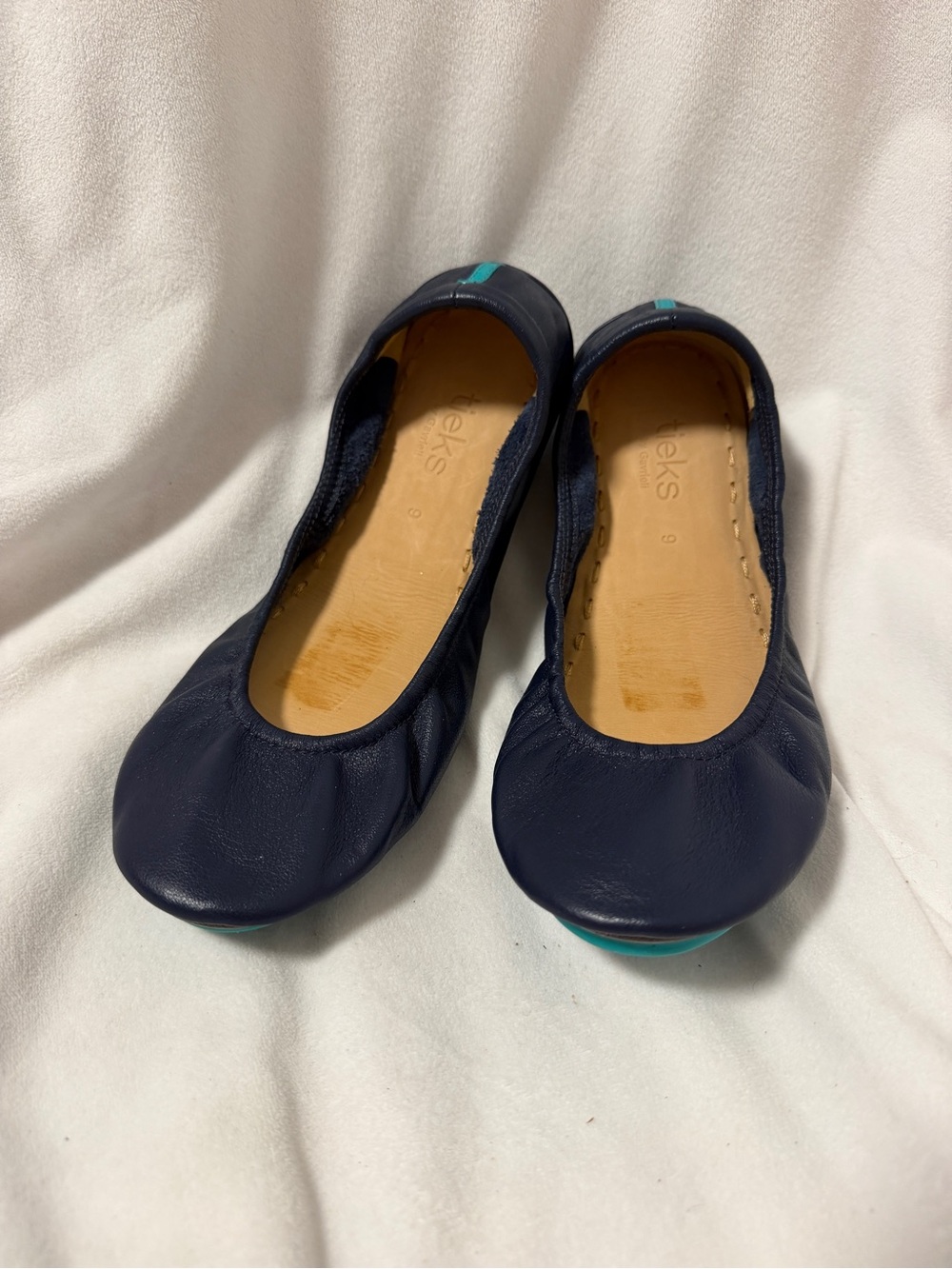 Tieks Navy Leather Womens size 9 NWOT